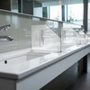 Vesici 2 Pcs Clear Acrylic Sink Splash Guard Freestanding Panel