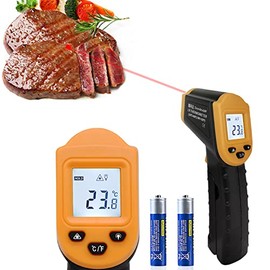 Termometro Infrarojo Pistola de Temperatura Láser digital sin contacto, -50 C  500 C termómetro de cocina con pantalla LED, apto para uso industrial, 
