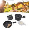 Camping Cookware Portable Nonstick Pot and Pan Set with Kettle