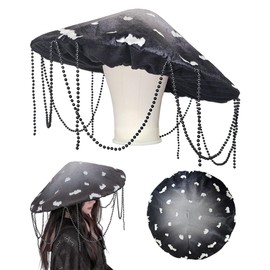Dreamstall Mushroom Hat Costume Cosplay Accessory Party Hat Cap, Oversized with Wired Brim (Black)