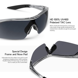 BEACOOL Polarized Cycling Sunglasses for Men Women Sports Glasses Baseball Cycling Fishing Running Golf UV400 Protection TAC Glasses