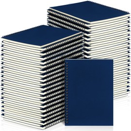 Yahenda Spiral Notebook A5 College Ruled Journal Notebooks Lined 8.3'' x 5.5'' Bulk Writing Paper Notebook for Office Business School Supplies Christmas End of Year Gift(Dark Blue, 54 Pcs)