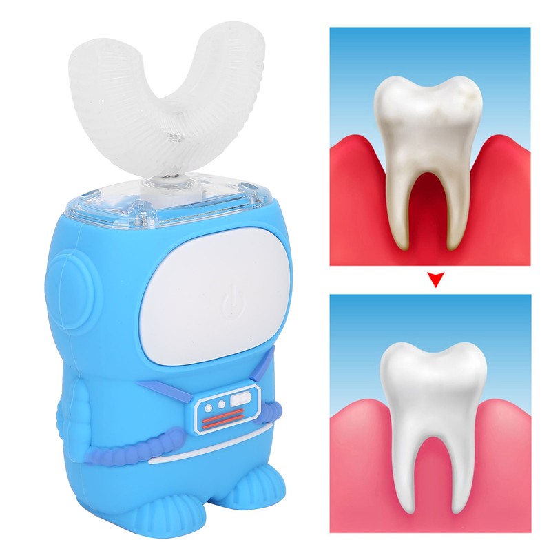 U Shaped Baby Electric Toothbrush Automatic Rechargable Silicone Toothbrush for