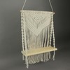 Things2Die4 Boho Style Hand Tied Macrame Wall Hanging with Wooden