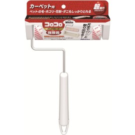 Nitoms C4323 Corokoro Small Body, High Grade SC, Strong Adhesion, Handy, Color Tray, 40 Circuits, 1 Roll, Spat-Cut, Carpet, Tatami Mat, Pet Hair, Dust Mites, Pollen, White, 6.3 inches (160 mm) Width