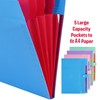 ASAB A4 Plastic Folders Ring Binder Punched Pocket Assorted Colours