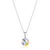 Philip Jones Sterling Silver Aurora Borealis Necklace Created with Zircondia®