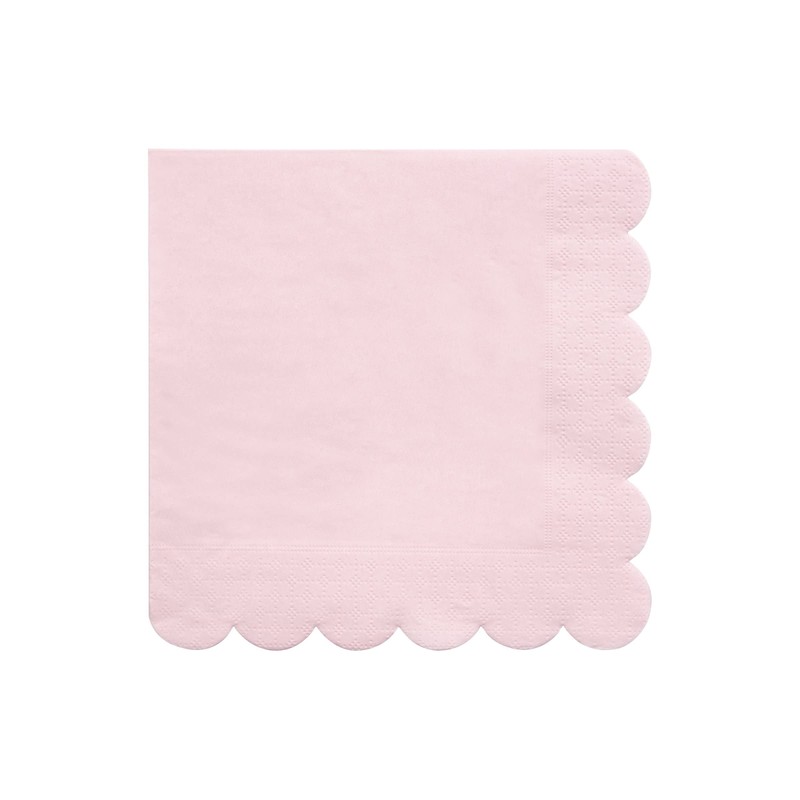 Meri Meri Disposable Paper Napkins (Pack of 20), Scalloped Edge,