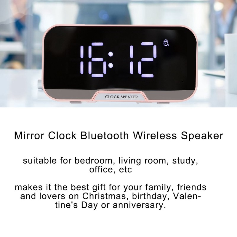 D‑88 Multifunctional Bluetooth Clock Speaker Portable Dual Alarm Clock Function
