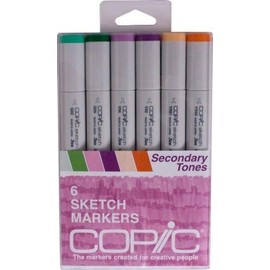 Copic Sketch Marker Set 6 Secondary Tones