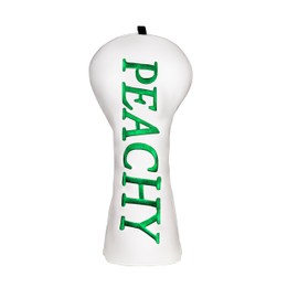Big Teeth Golf Green Peachy Driver Headcover, Driver 460cc Golf Head Cover, White Driver Cover