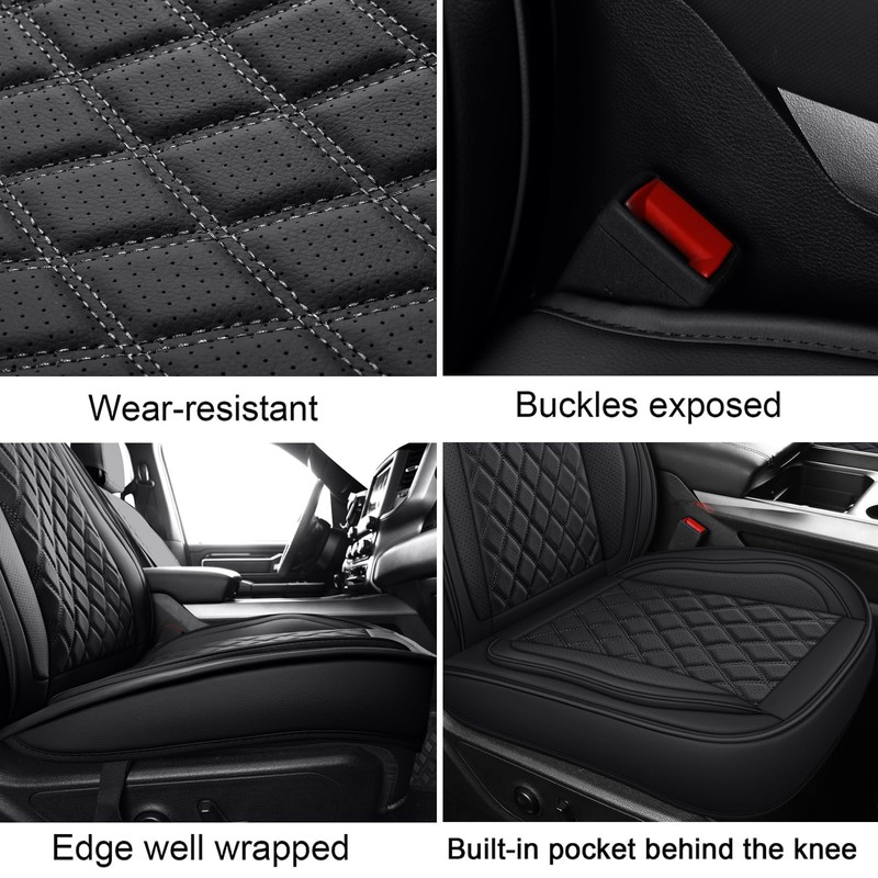 MIROZO 2PCS Front Silverado Seat Covers,Waterproof Truck Seat Covers Compatible