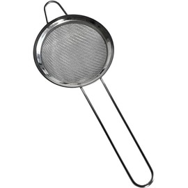 PARENCE.- Colino a maglia fine in acciaio inox - Colino da cucina diametro 8 cm - Strumento indispensabile per cuocere e cuocere al forno, grigio