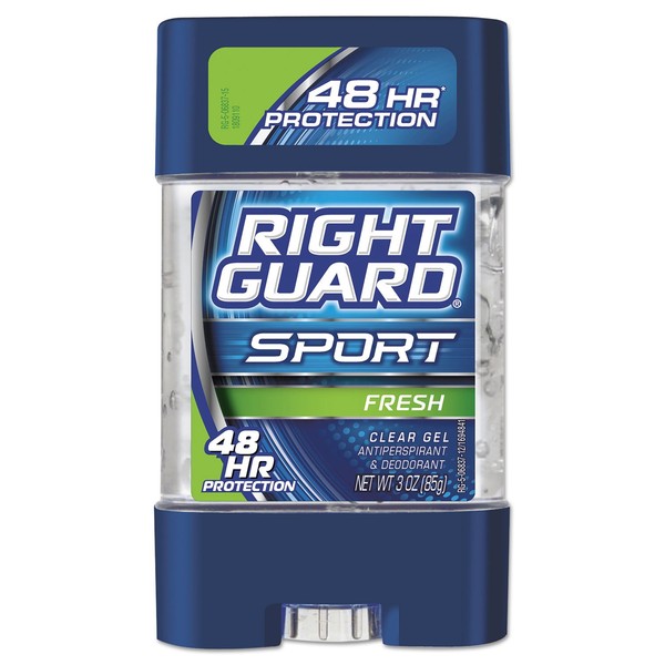 Right Guard U-BB-1308 Sport 3-D Odor Defense Antiperspirant & Deodorant Clear Gel Fresh - 3 oz - Deodorant Stick