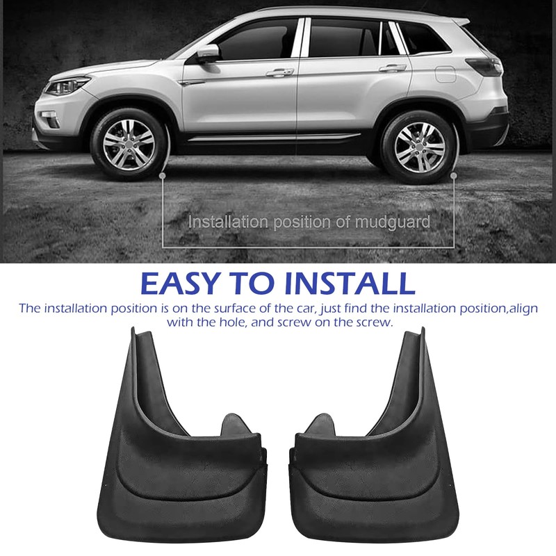 2PCS Car Mud Flaps, Anti-Scratch & Anti-Collision Vehicle Mud Flaps,