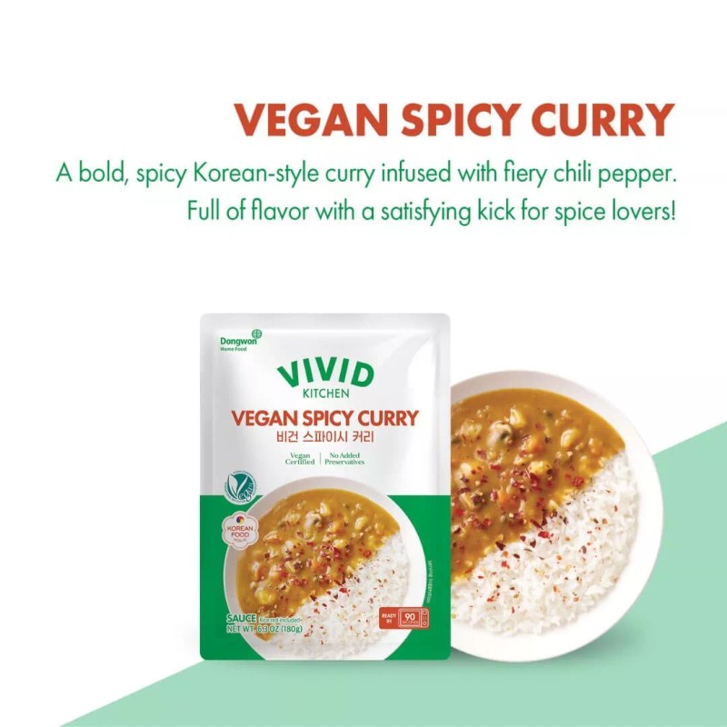 VIVID KITCHEN Vegan Spicy Curry Sauce, Cholesterol-Fr