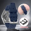 ULLCHRO FKM Rubber Watch Strap Quick Release Tropical Style Fluororubber