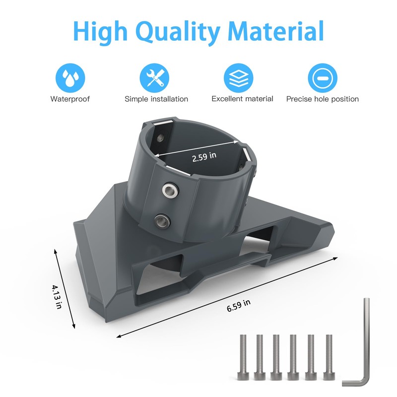HOLACA Pipe Adapter Mount for Starlink Mini (Pole Sizes 1-2.1in)