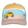 Coastal Surfy Car Khaki/Orange HFT Trucker Cap, HFT-SurfyCar-Khaki-#30325
