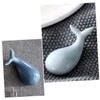 Mikinona 2pcs Unique Chopstick Pillow Ceramic Whale Shape Chopsticks Rest