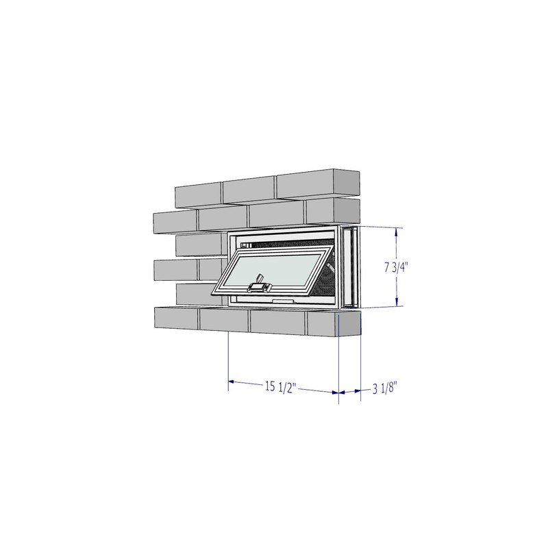 Crawl Space Vent - for 16" x 8" Foundation Openings