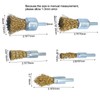 Brass Coated Wire End Brush Set,Wire Brush for Cleaning Rust