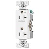 Eaton 6352CHW Half Control Decora Duplex Commercial Specification Grade Receptacle,