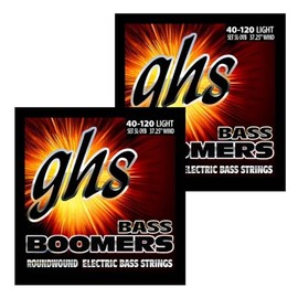 GHS Strings 5L-DYB Electric Bass Boomer String Sets Nickel Plated Guitar Strings, Light, 40-120, Pack of 2