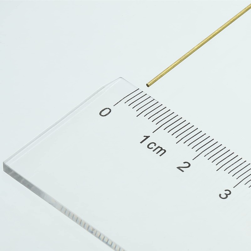 sourcing map Pack of 20 Brass Round Rods 0.8 mm