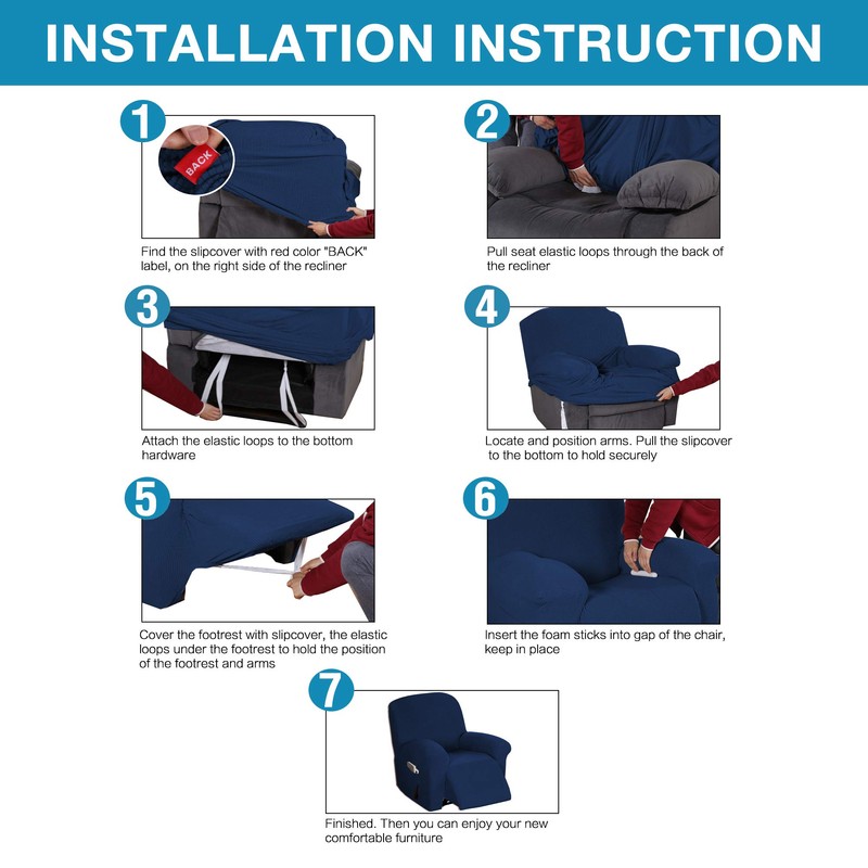 Flamingo P Stretch Recliner Chair Cover Recliner Cover for Electric/Manual