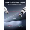 PNGKNYOCN 1pcs 3 Pin XLR Female to BNC Female Connector