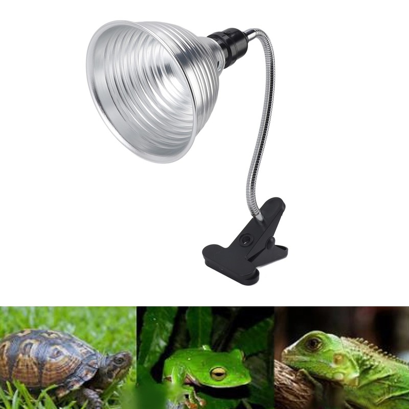 Reptile Heat Lamp Fixture Adjustable Rotate Clamp for Pet Heating