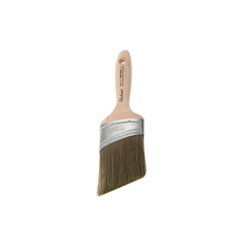Richard 80734 Oval Angled Paint Brush with Wood Handle, 3"