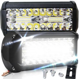 Retoo Work Light LED 120 W 40 LED Offroad Auxiliary Headlight 12 V 24 V 8000 Lumens Reversing Light for Tractor Excavator SUV, UTV, ATV Near Field Lighting, Work Light White