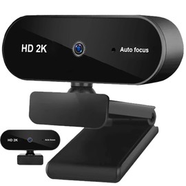 Moorstdel Webcam 2K Autofocus - Professional HD Video Camera with Microphone - Ideal for Home Office, Online Teaching, Streaming and Video Conferencing