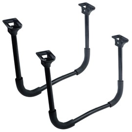 MY MIRONEY Black Folding Table Leg 10.23" Height Coffee Table Folding Legs with Screws Pack of 2