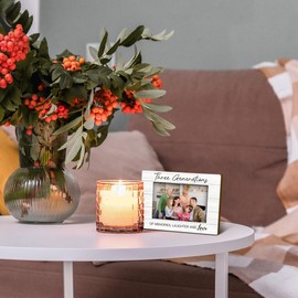 Foyoulame Three Generations 4x6 Picture Frame, Gifts for Family Families Wooden Picture Frame, Three Generations of Memories Laughter and Love on Decorative Photo Frames for Table Desk Decor