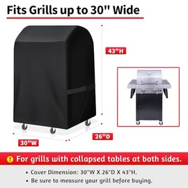 NEXCOVER Cubierta para parrilla - 30" Cubierta impermeable para barbacoa, cubierta para parrilla de barbacoa para exteriores, cubierta para parrilla de barbacoa resistente a los rayos UV y al polvo.