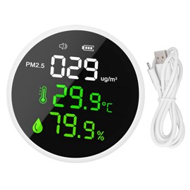 Air Quality Monitor Indoor PM2.5 Meter Mini Portable Smart Sensor Temperature Humidity Tester