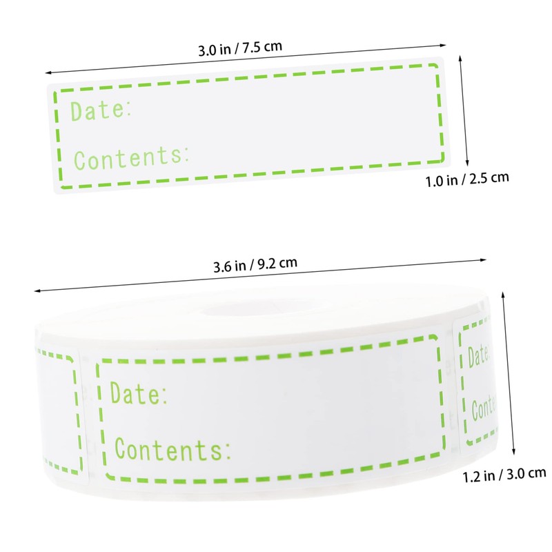 Operitacx Waterproof Cold-Resistant 1 Roll Food Stickers for Kitchen Refrigerator