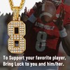 Jersey Number 7 Necklace For Sport Lovers, Simulated Diamond Men