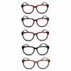 EYE ZOOM 5 Pack Ladies Stylish Plastic Frame Reading Glasses