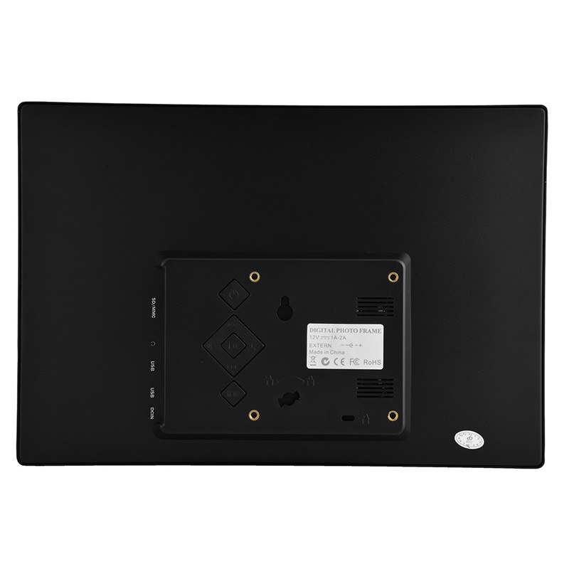 12" HD TFT LED Aluminium Alloy Digital Photo Frame Alarm