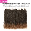Ubeleco Ombre Blonde Passion Twist Hair,14 Inch Water Wave Crochet