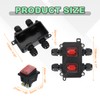 sourcing map Toggle Switch, Rocker Button Inline Cord Switch DPST
