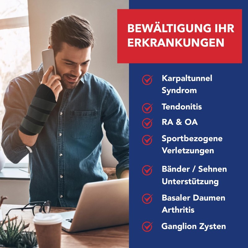 Doctor Developed Carpal Tunnel Syndrome Night Wrist Bandage LEFT