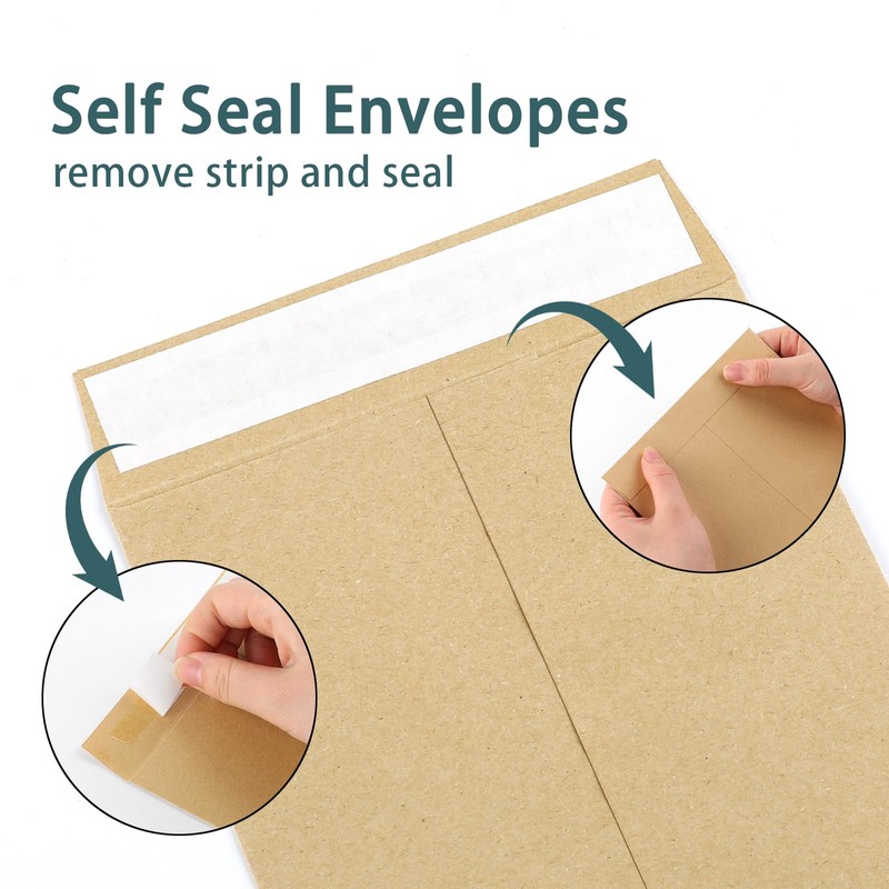 25 Packs 110 x 220 mm Self Seal Pocket Envelopes,