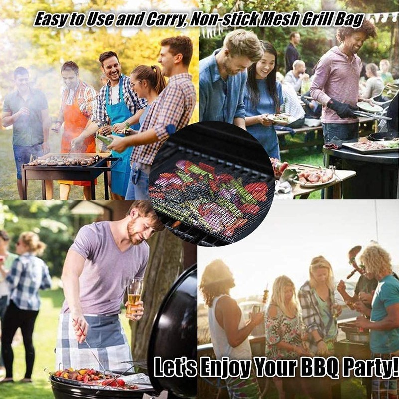 Tiardey 2 x 8.6 x 10.6 inch grill mesh bag,