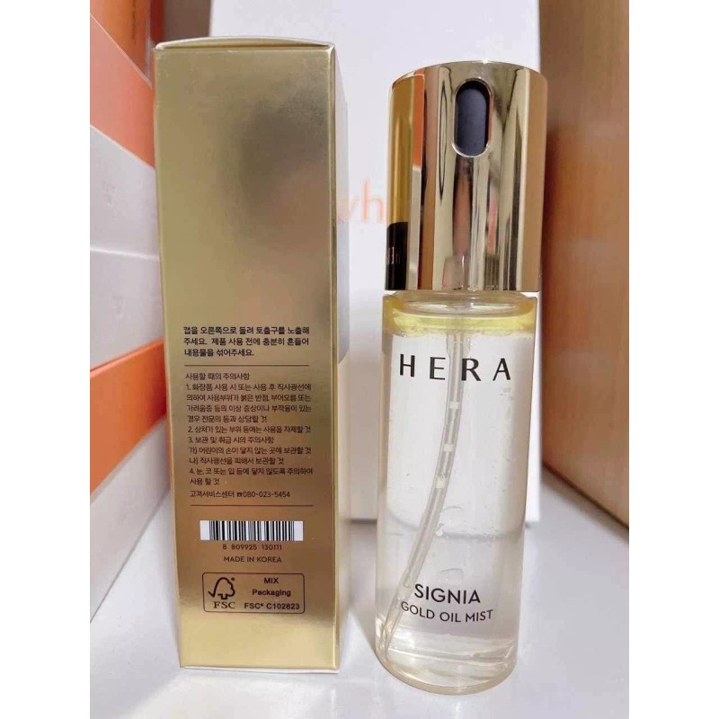 Hera Signia Gold Oil Mist 50ml New Smoothing The Skin