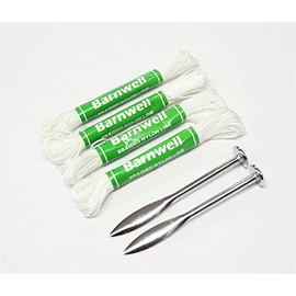 Barnwell 4 x Hanks of 18m Size B and Pair of line Pins Brick Masons Builders Line Made in UK